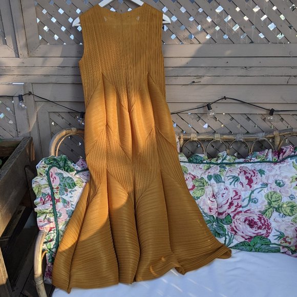 Mustard Midi Dress - Picture 4 of 9